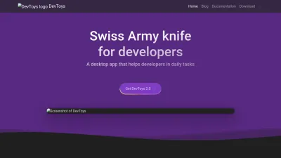 Screenshot preview of devtoys.app