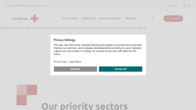 Screenshot preview of redcross.ch