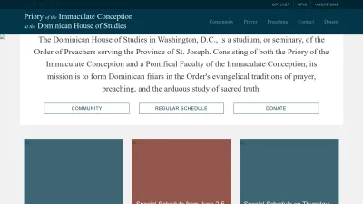 Screenshot preview of dhspriory.org