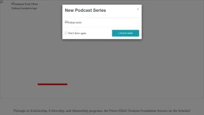 Screenshot preview of trudeaufoundation.ca