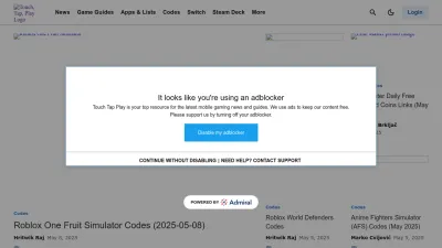 Screenshot preview of touchtapplay.com