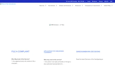 Screenshot preview of ombudsman.gov.ph