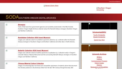 Screenshot preview of soda.sou.edu