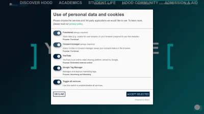 Screenshot preview of hood.edu