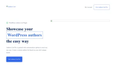 Screenshot preview of authorslist.com