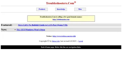 Screenshot preview of troubleshooters.com