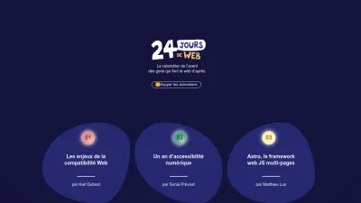 Screenshot preview of 24joursdeweb.fr