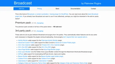Screenshot preview of broadcast.plainviewplugins.com