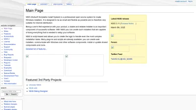Screenshot of Nsis.sourceforge.io