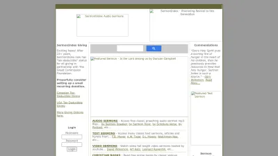 Screenshot preview of sermonindex.net
