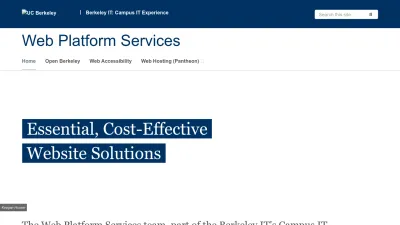 Screenshot of Web.berkeley.edu