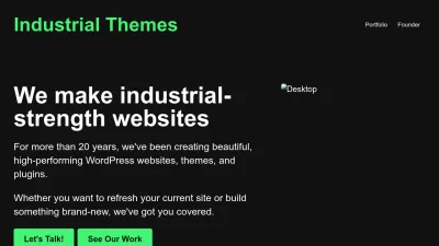 Screenshot preview of industrialthemes.com