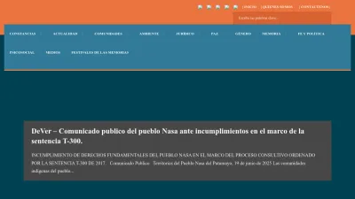 Screenshot preview of justiciaypazcolombia.com