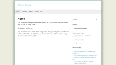 Screenshot preview of academe.co.uk