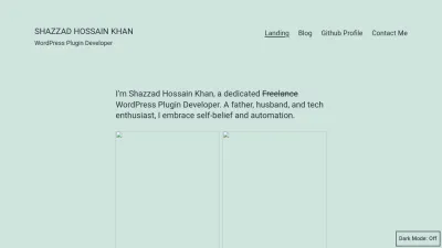 Screenshot preview of shazzad.me