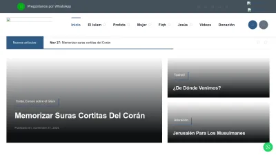 Screenshot preview of caminoalislam.com