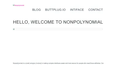 Screenshot preview of nonpolynomial.com