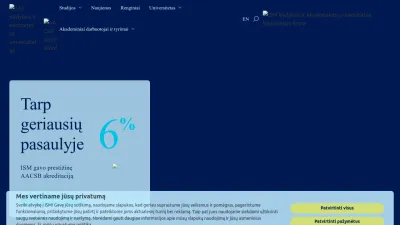 Screenshot preview of ism.lt