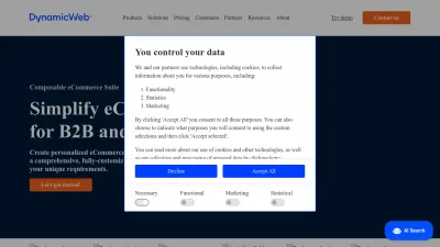 Screenshot preview of dynamicweb.com