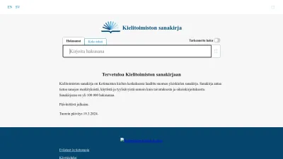 Screenshot preview of kielitoimistonsanakirja.fi