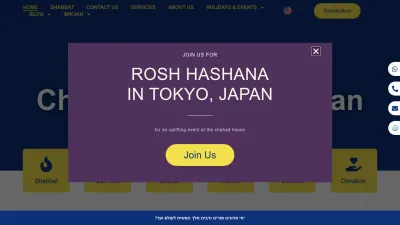 Screenshot preview of chabadjapan.org