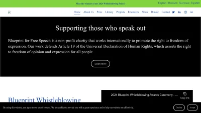 Screenshot preview of blueprintforfreespeech.net