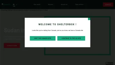 Screenshot preview of shelterbox.org
