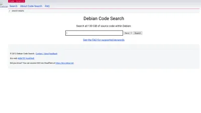 Screenshot preview of codesearch.debian.net