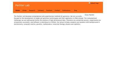 Screenshot preview of pachterlab.github.io