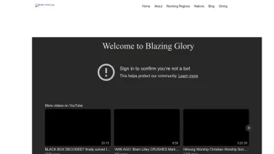 Screenshot preview of blazingglory.org