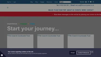 Screenshot preview of fifecoastandcountrysidetrust.co.uk