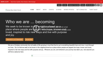 Screenshot preview of jamesbayunited.com