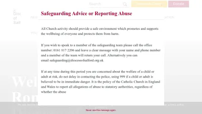 Screenshot preview of dioceseofsalford.org.uk