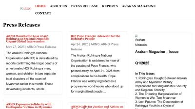 Screenshot preview of rohingya.org