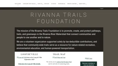 Screenshot preview of rivannatrails.org