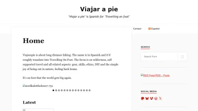 Screenshot preview of viajarapie.info