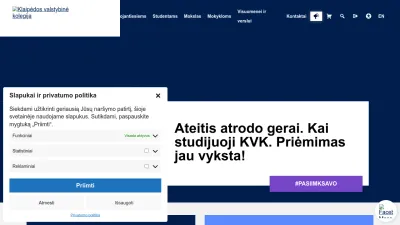 Screenshot preview of kvk.lt