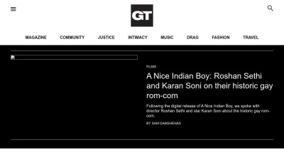 Screenshot of Gaytimes.com