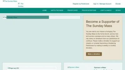 Screenshot preview of thesundaymass.org