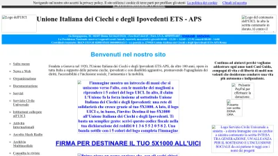 Screenshot preview of uiciechi.it