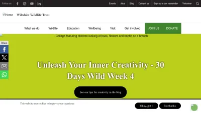 Screenshot preview of wiltshirewildlife.org