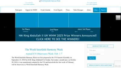Screenshot preview of worldinterfaithharmonyweek.com