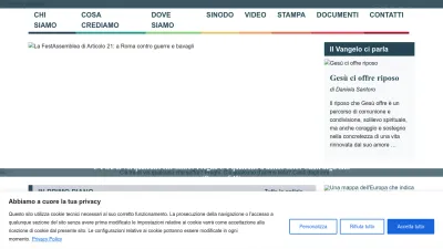 Screenshot preview of chiesavaldese.org