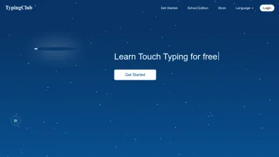 Screenshot preview of typingclub.com