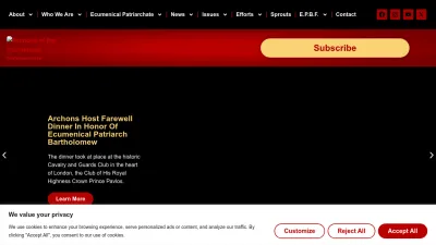 Screenshot preview of archons.org