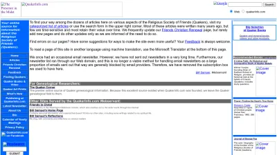 Screenshot preview of quakerinfo.com