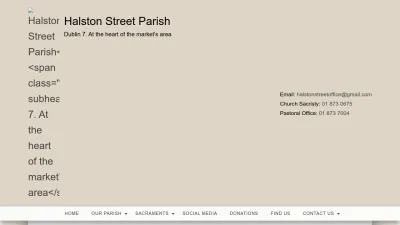 Screenshot preview of halstonstreetparish.ie
