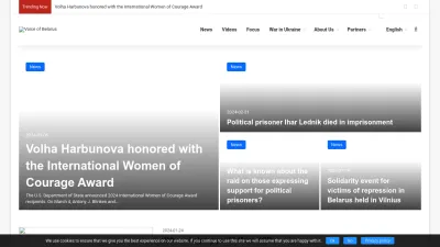 Screenshot preview of voiceofbelarus.org