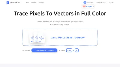 Screenshot preview of vectorizer.ai