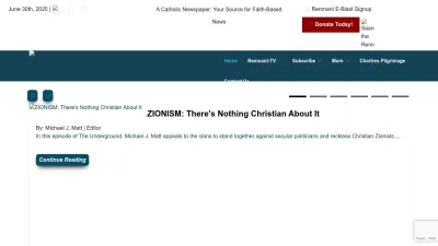 Screenshot preview of remnantnewspaper.com
